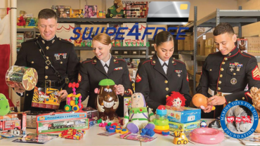 Swipe4Free Holiday Toy Drive with Toys for Tots!